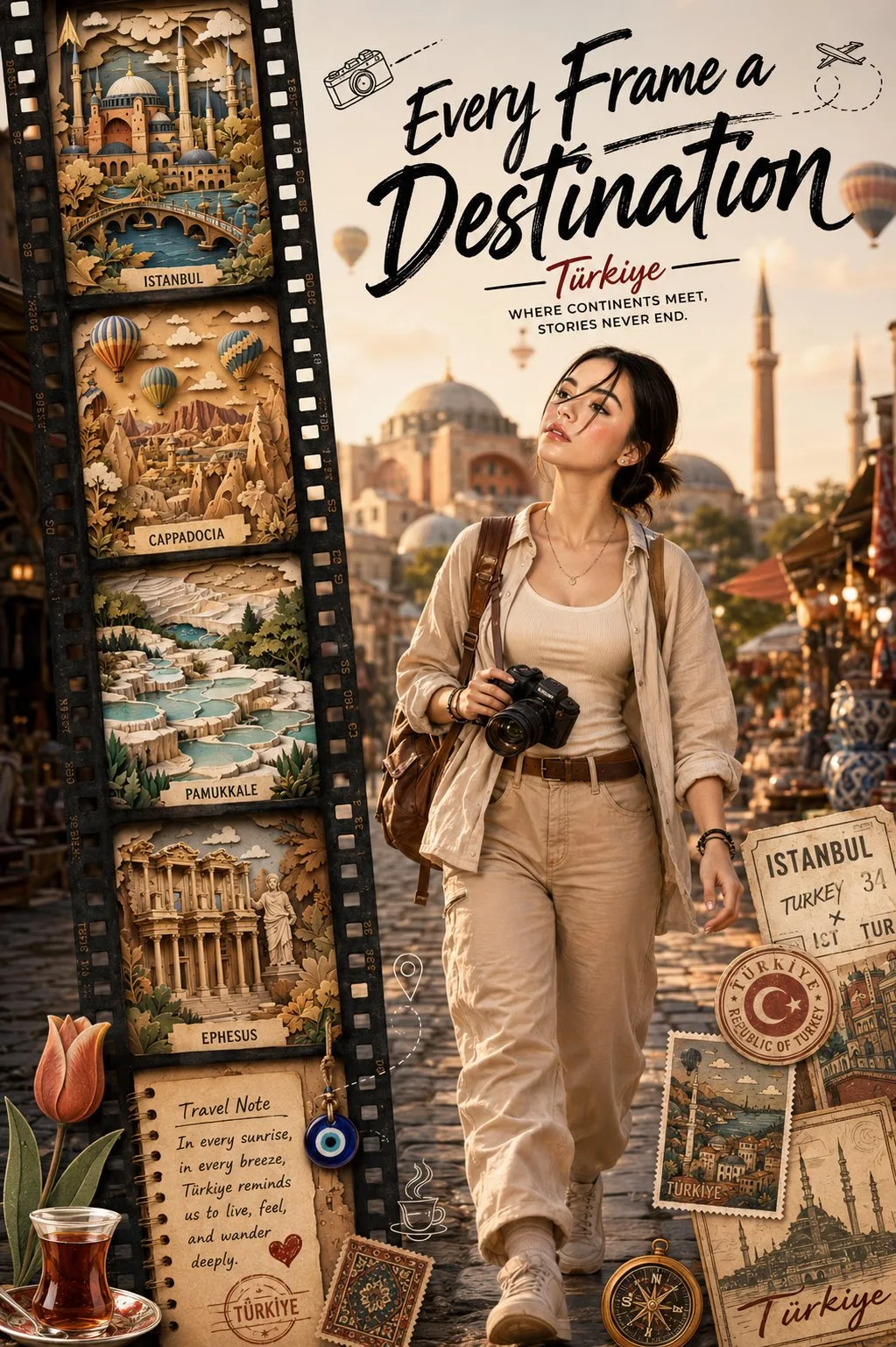 โปสเตอร์ภาพยนตร์ท่องเที่ยว 3 มิติในรูปแบบกระดาษฉลุ 2