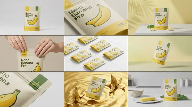 สตอรี่บอร์ดสินค้าในสตูดิโอ 3x3: Nano Banana Pro