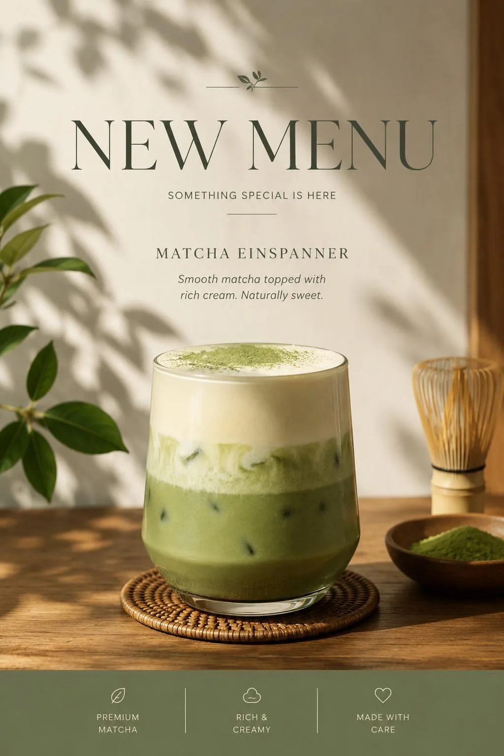 โปสเตอร์โฆษณาคาเฟ่สไตล์มินิมอลระดับพรีเมียม 2