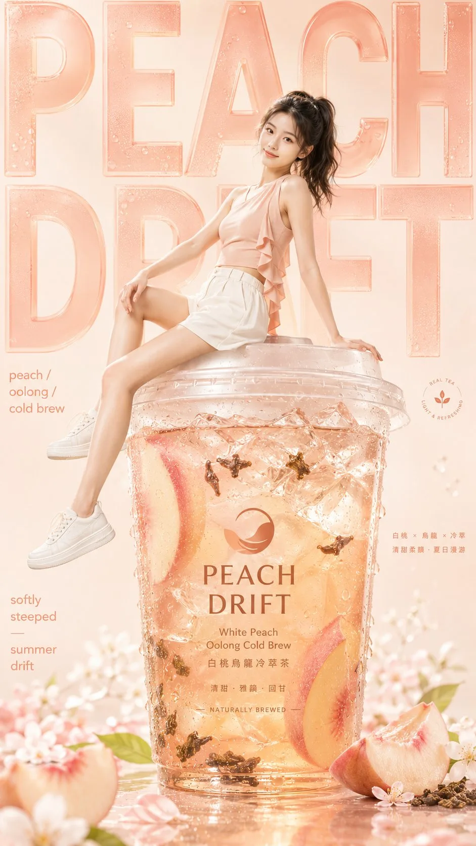โปสเตอร์แฟชั่นเครื่องดื่มพรีเมียม สไตล์ภาพยนตร์โฆษณา 2
