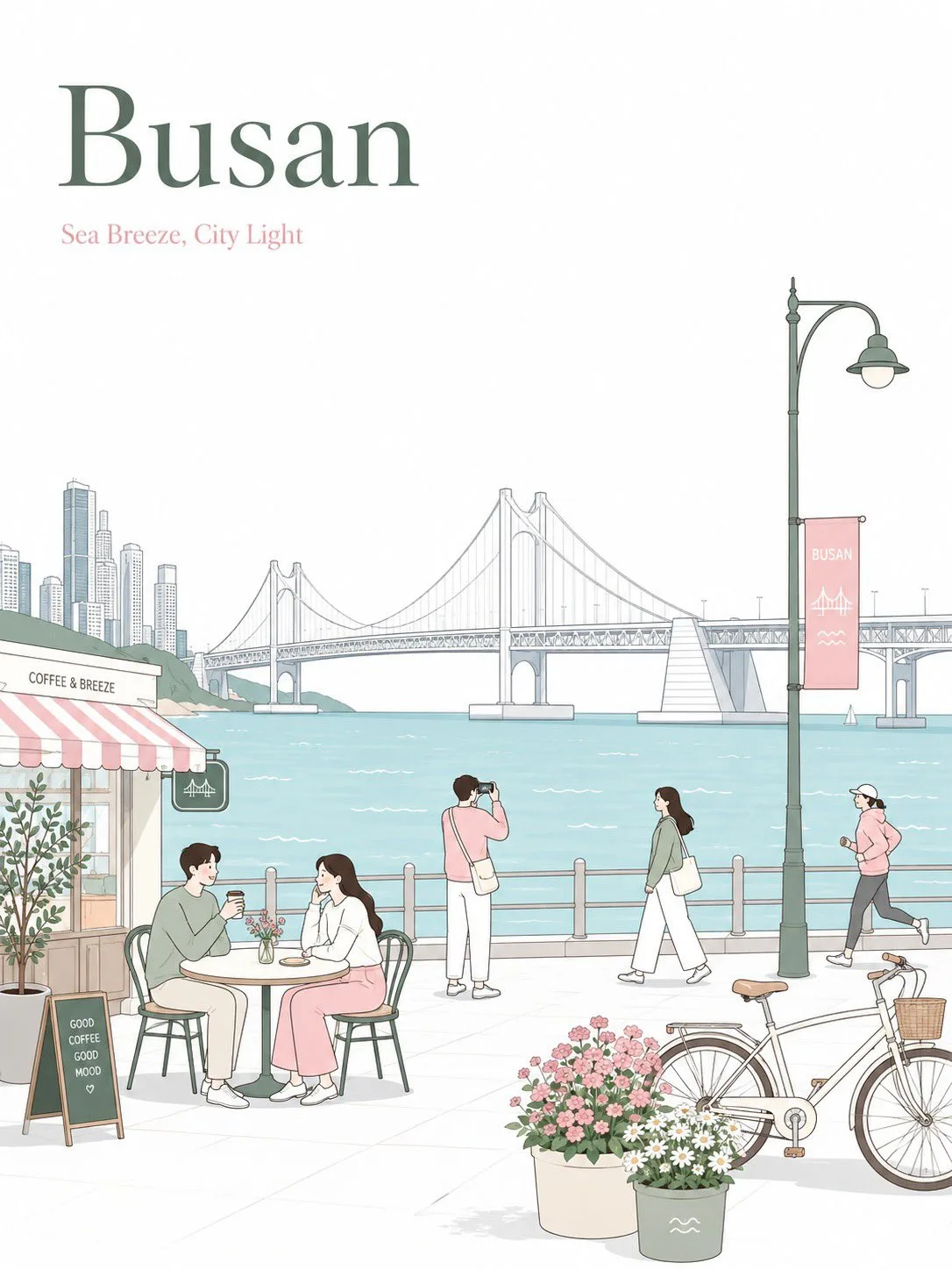 โปสเตอร์เวกเตอร์เมืองท่องเที่ยว มินิมอล 2