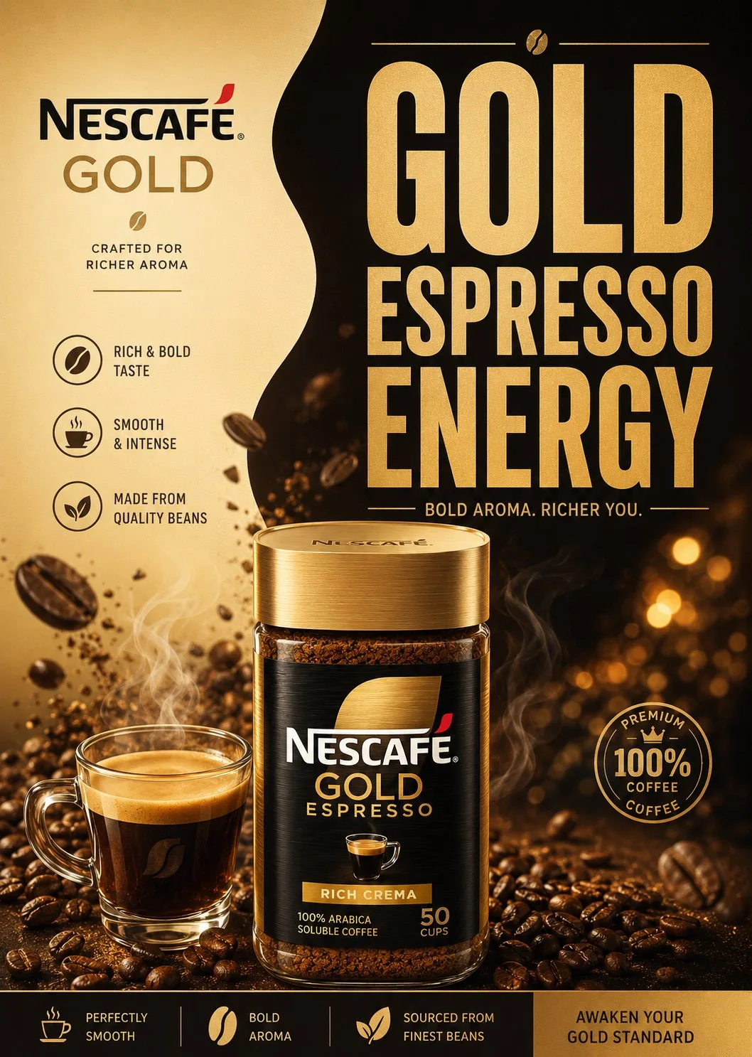 โปสเตอร์กาแฟสไตล์ยุโรป มินิมอลเรียบหรู 1