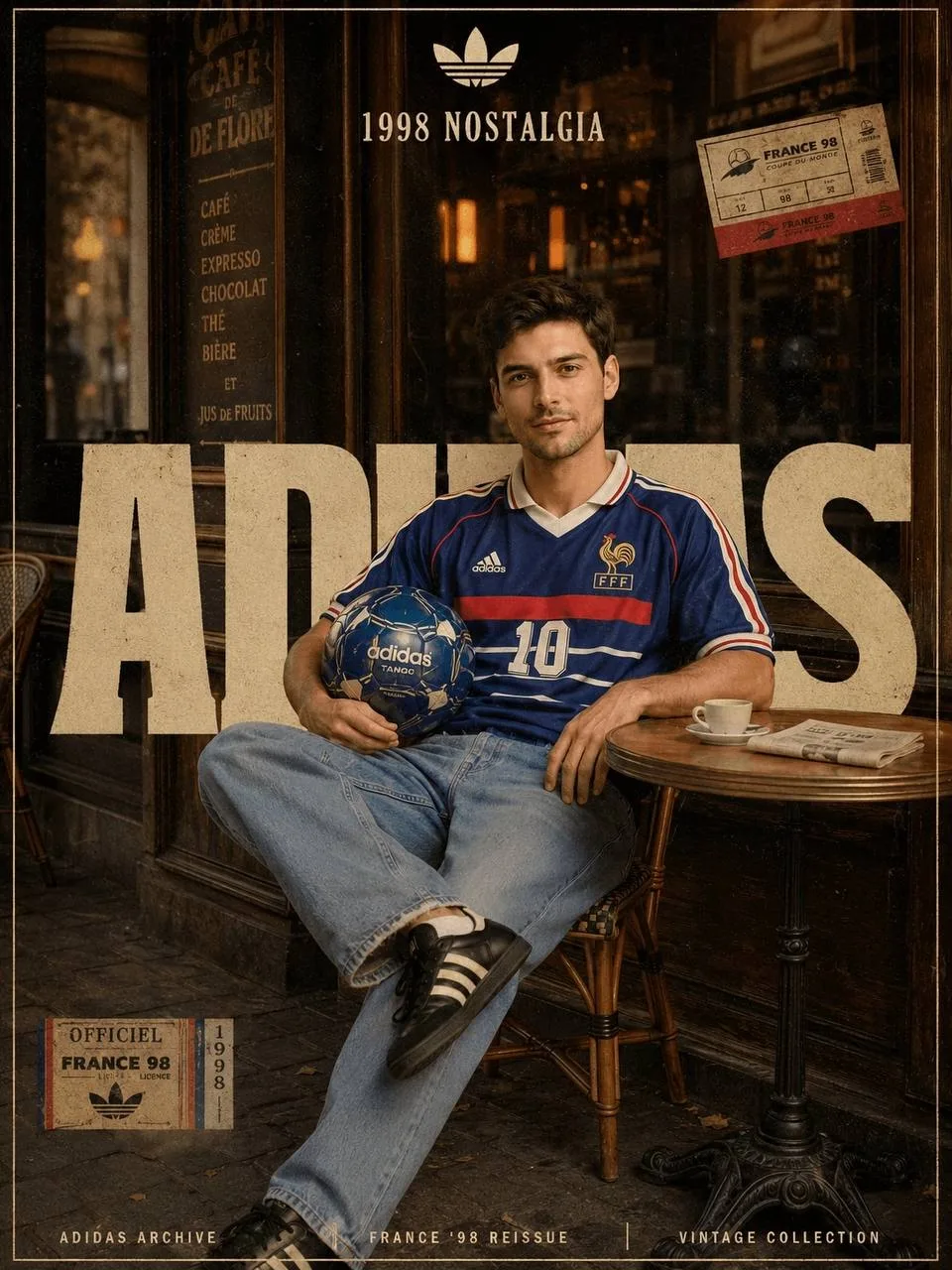 โปสเตอร์ฟุตบอลย้อนยุคปี 1998 สไตล์ Adidas 2