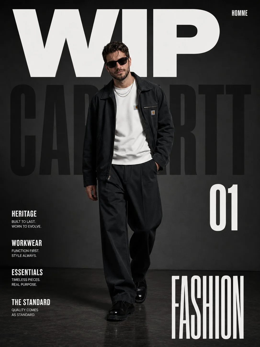 ปกนิตยสารแฟชั่นสตรีทหรู สไตล์เวิร์คแวร์ระดับพรีเมียม 2
