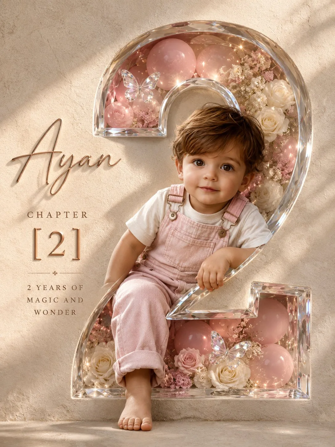 โปสเตอร์วันเกิดคริสตัล 3 มิติ สุดหรูหรา 1