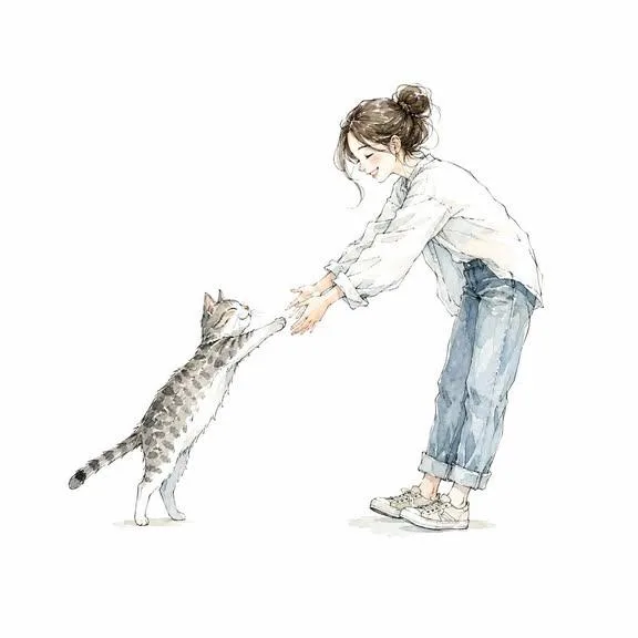 ภาพวาดลายเส้นคนหันหน้าเข้าหากัน สไตล์สีน้ำหมึกจีน 1