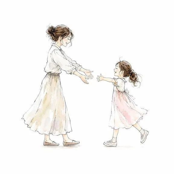 ภาพวาดลายเส้นคนหันหน้าเข้าหากัน สไตล์สีน้ำหมึกจีน 2