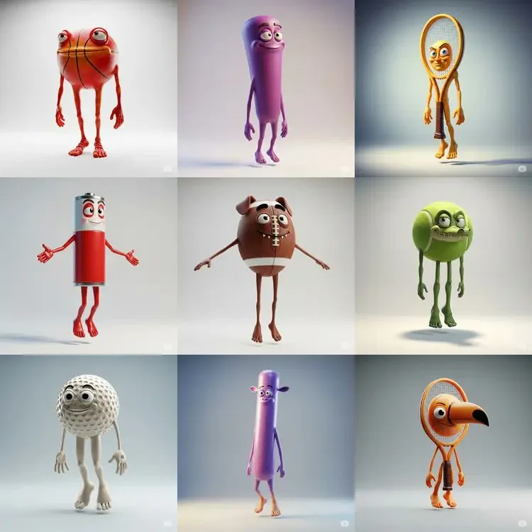 ของเล่นไวนิล 3D สไตล์จิบิ: สีสันสดใส น่ารัก 2