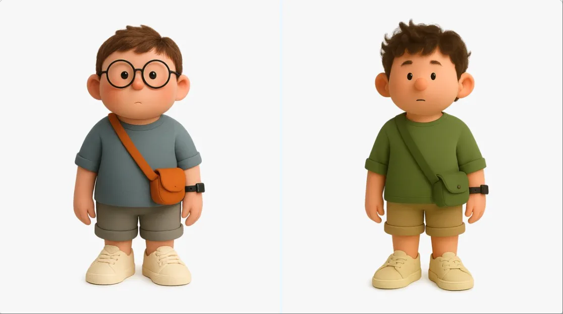 สร้างคาแรคเตอร์เด็กผู้ชาย 3D สไตล์มินิมอล 1
