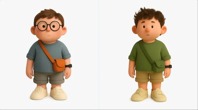 สร้างคาแรคเตอร์เด็กผู้ชาย 3D สไตล์มินิมอล