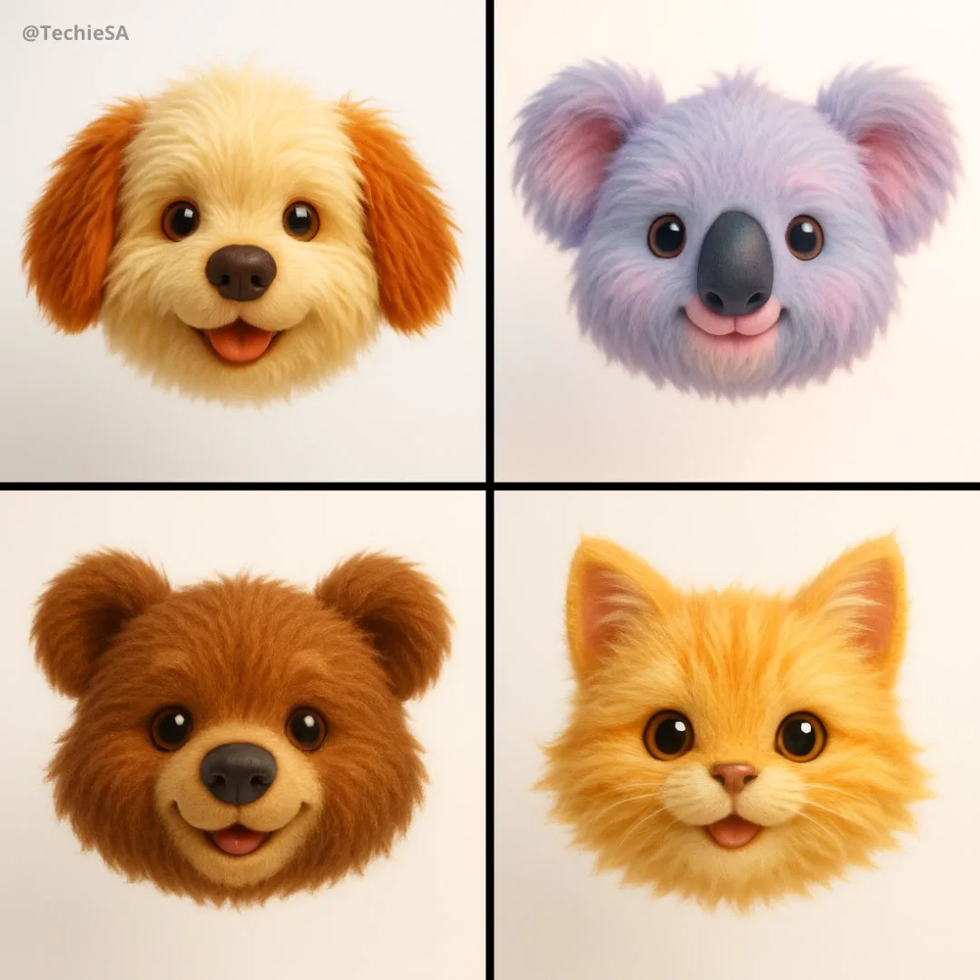 หัวอิโมจิ 3D ขนปุย น่ารัก สไตล์ของเล่น 1