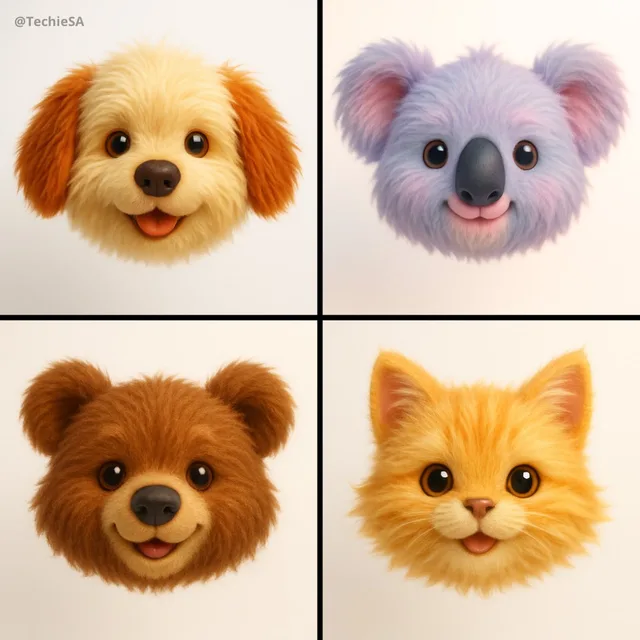 หัวอิโมจิ 3D ขนปุย น่ารัก สไตล์ของเล่น