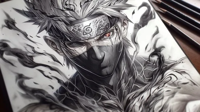 ภาพวาดดินสอตัวละครกล้ามใหญ่: พลังและเงา 2
