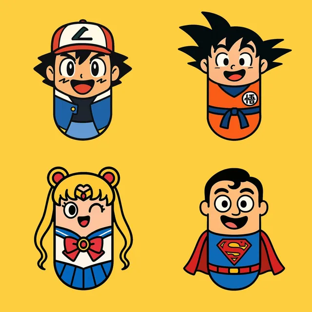 ตัวละครแคปซูลการ์ตูน: คงความเป็นเอกลักษณ์