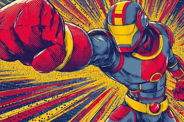ภาพการ์ตูนสไตล์คอมิกเรโทร