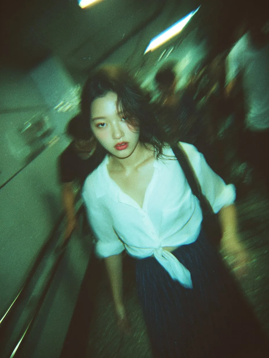 สาวสวยกลางบันไดรถไฟใต้ดินโตเกียว 1