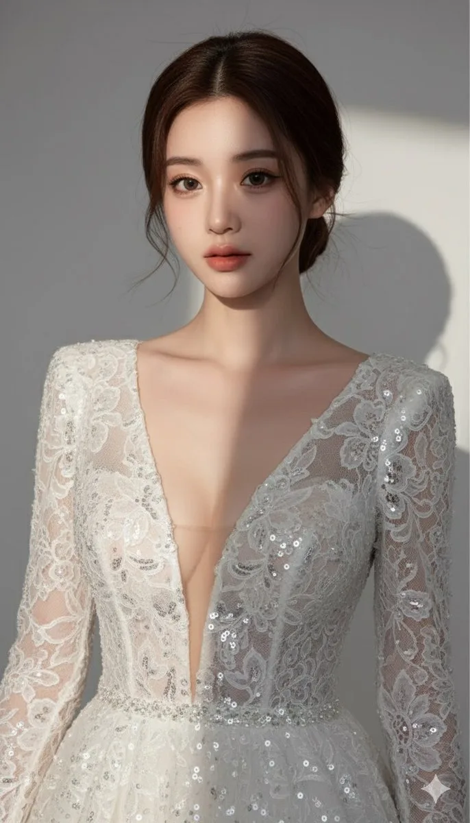 ภาพเหมือนจริงหญิงสาว งดงาม หรูหรา 1