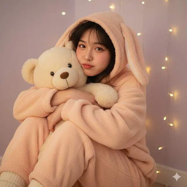 สาวชุดนอนพีช: อบอุ่น นุ่มนิ่ม น่ารัก