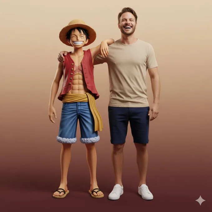 ภาพเหมือนเต็มตัวสมจริงพิเศษ: ฉันคู่กับลูฟี่ 1
