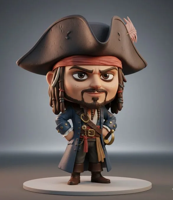 ฟิกเกอร์ chibi 3D คอลเลกชันระดับพรีเมียม 1