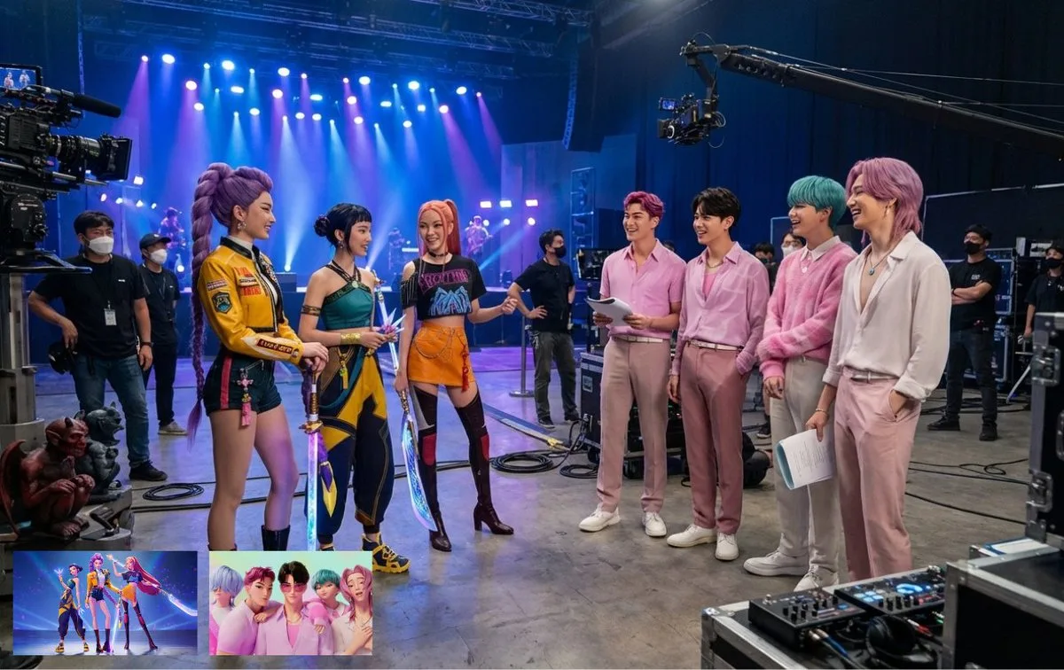 ภาพหลุดเบื้องหลังกองถ่าย K-POP Demon Hunters 1