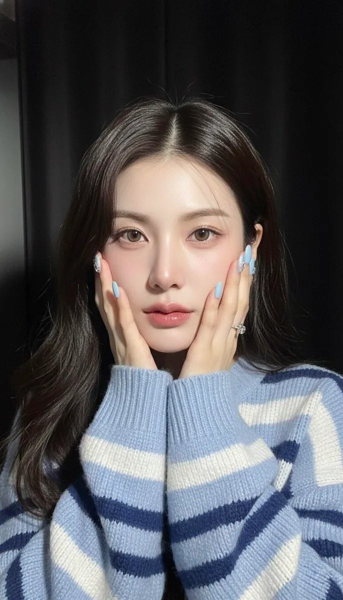 เซลฟี่สาวสวย: แสงแฟลช คอนทราสต์สูง สไตล์เกาหลี 1