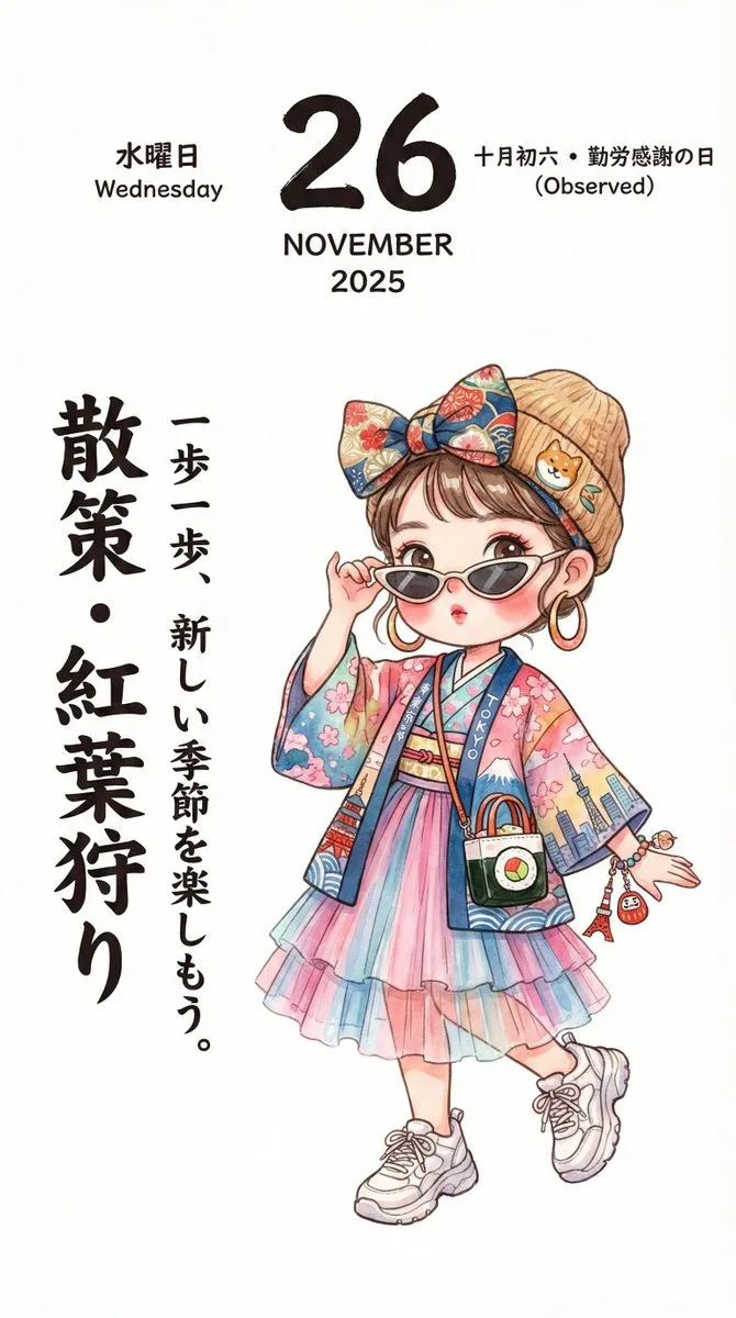 ภาพประกอบปฏิทินลายเส้นน่ารัก สไตล์มินิมอล 2