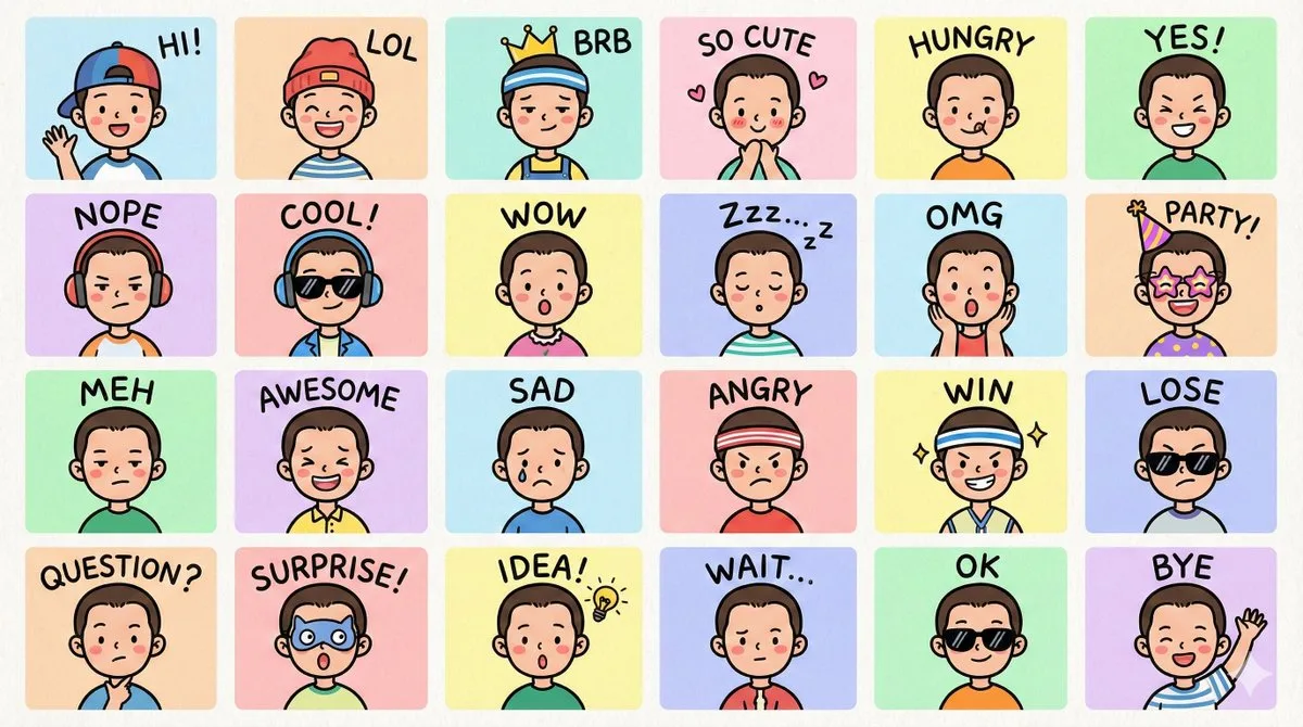 สร้างสติ๊กเกอร์ LINE ครึ่งตัวสุดคิ้วท์ สไตล์ Q-version 1