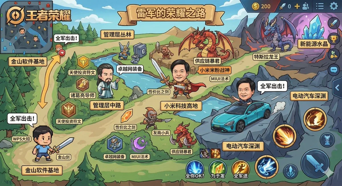 แผนที่อาชีพของ Lei Jun สไตล์ King of Glory 1