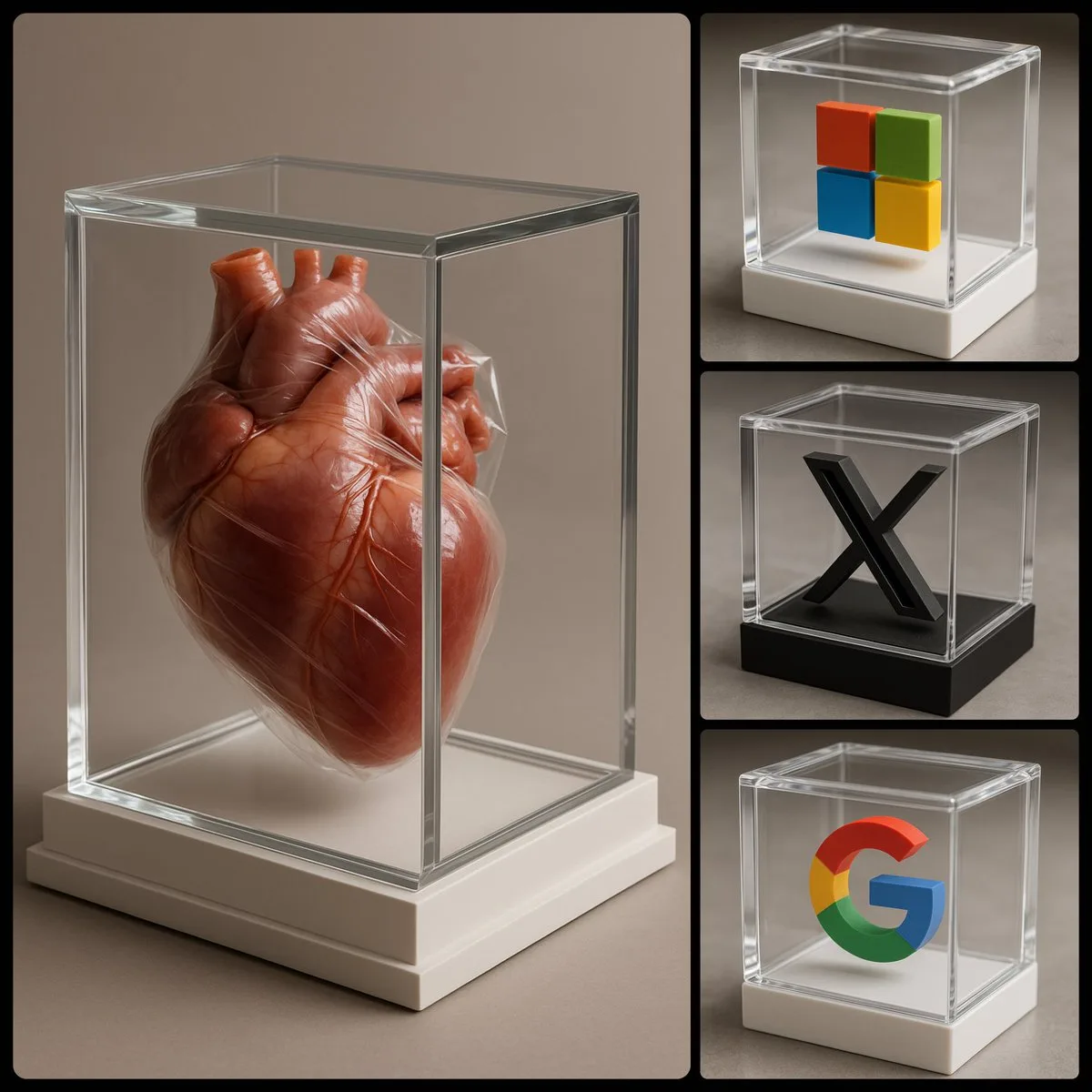 วัตถุ 3D ในกล่องกระจกใส 1