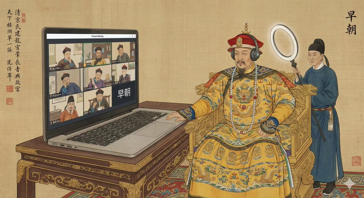 ประชุมวิดีโอราชสำนัก: ฮ่องเต้กับ Tencent Meeting 1