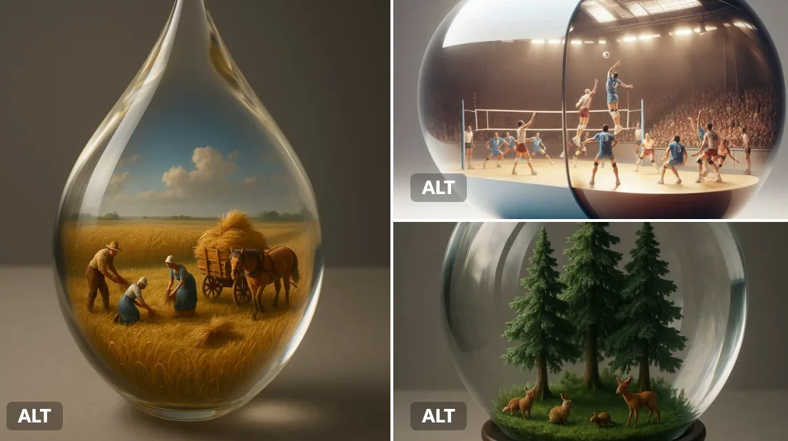 โลก 3D จิ๋วในภาชนะใส 1