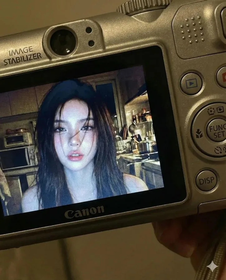 ภาพหญิงสาวบนจอคํ้าดิจิทัล: อารมณ์ 2000s 1