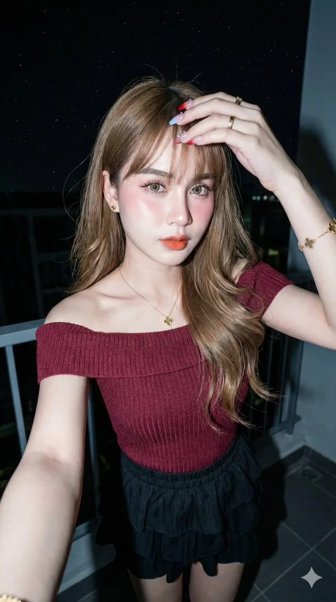 ภาพเหมือนจริงหญิงสาวหวาน 1