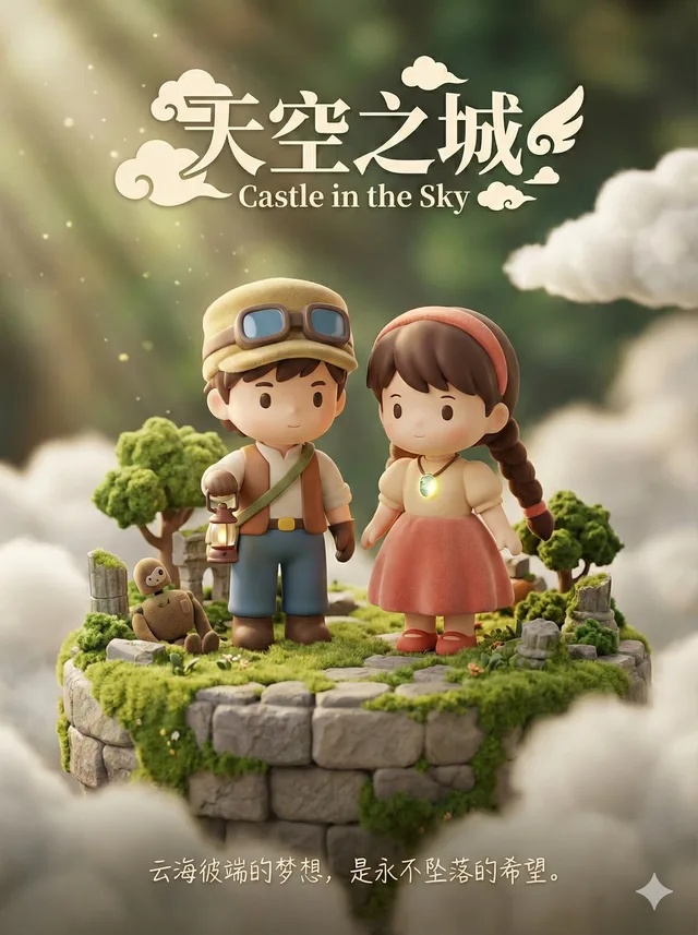เทมเพลตโปสเตอร์ภาพยนตร์: สไตล์ฟิกเกอร์ Q-Version