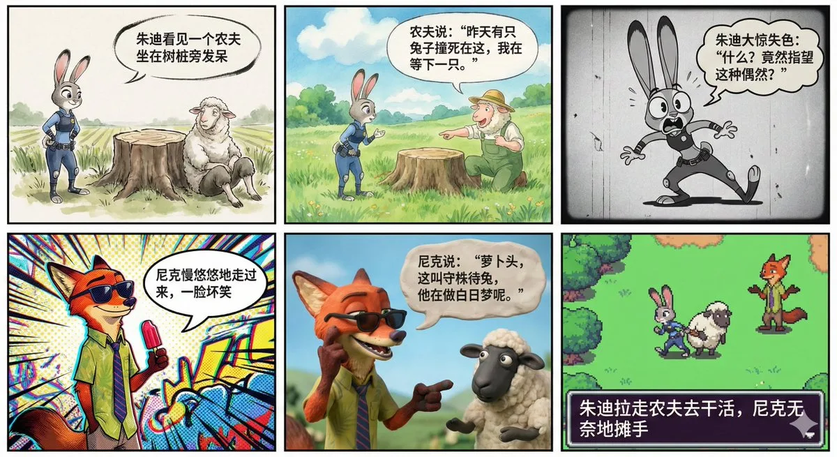 สร้างการ์ตูน 6 ช่อง 6 สไตล์ 1