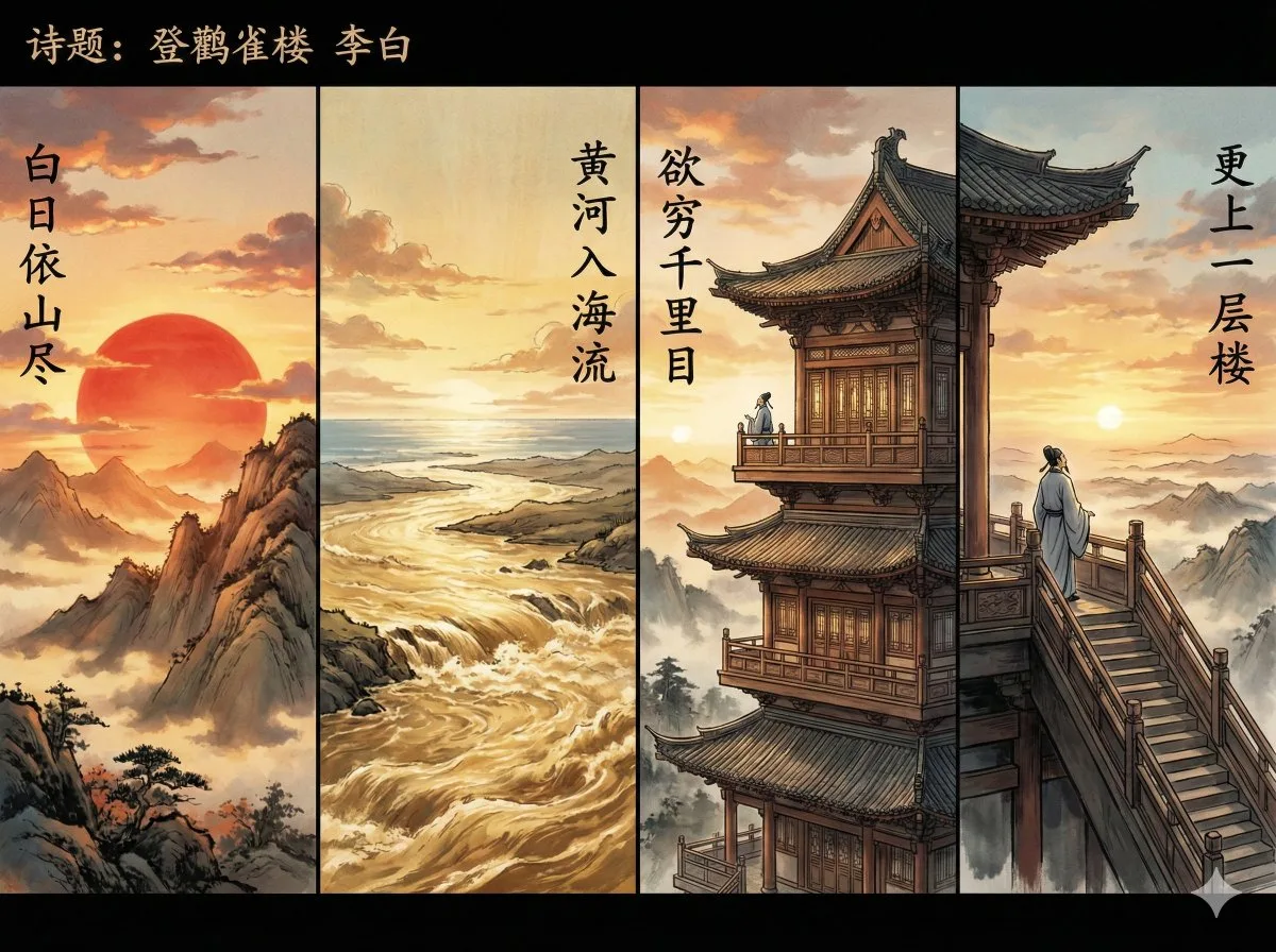 ภาพบทกวี 'เถิงกว้านเชว่โหลว' 4 ช่องสุดอลังการ 1