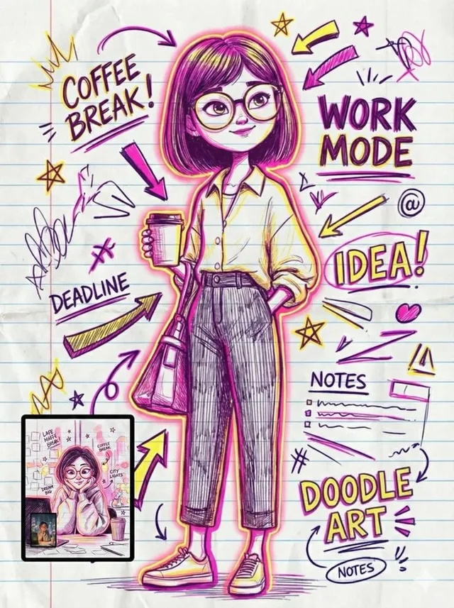 เปลี่ยนรูปเป็นภาพ Doodle สุดแนว