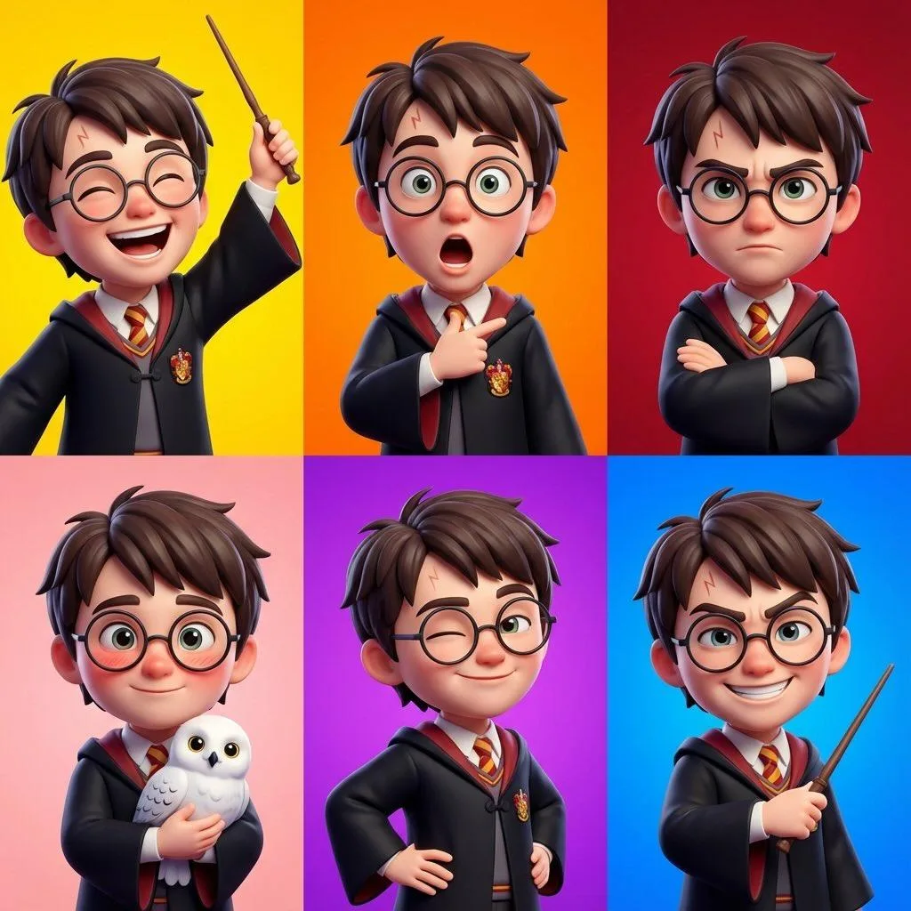 คอลลาจภาพ 3D คาแรคเตอร์สไตล์การ์ตูน 1