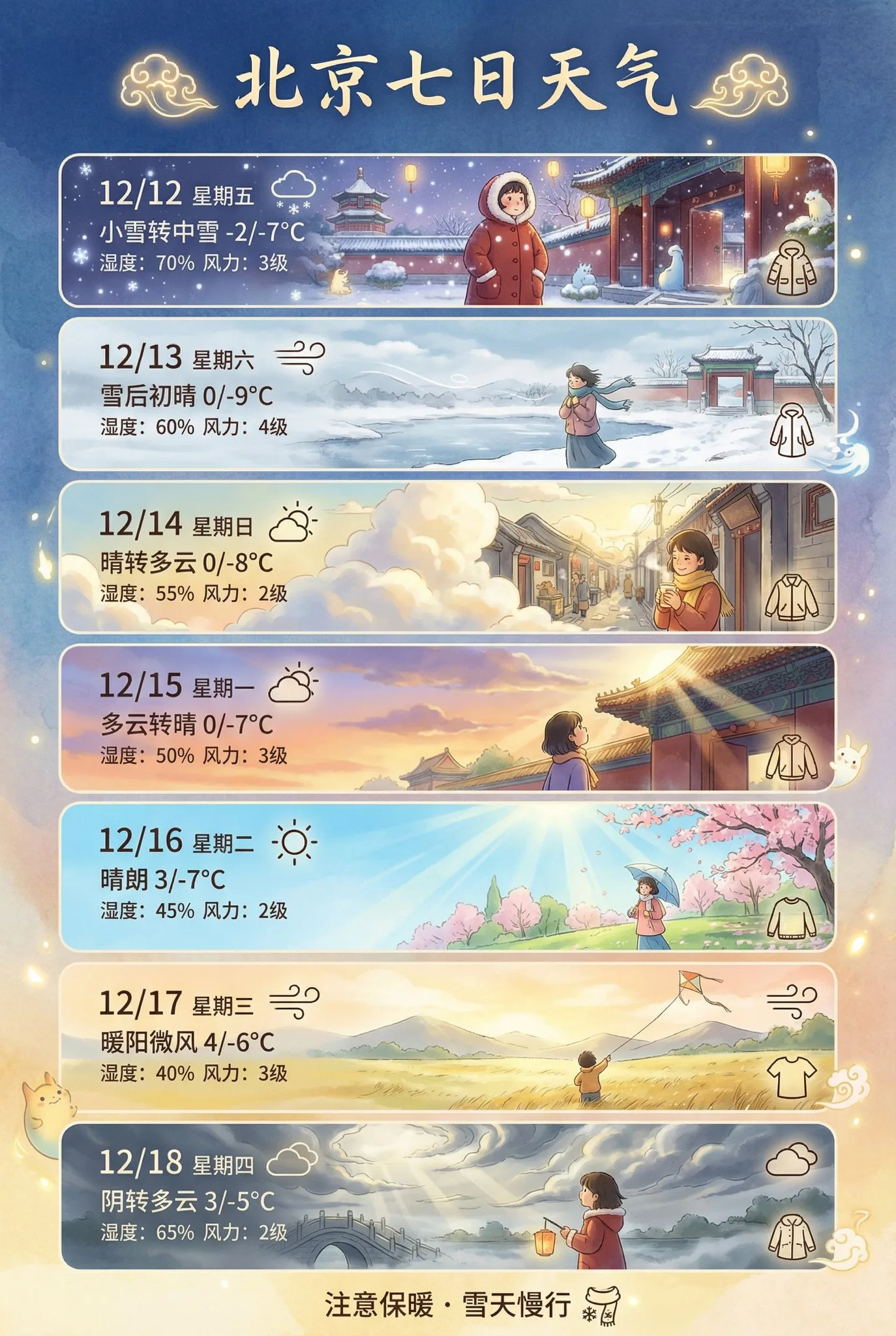 โปสเตอร์พยากรณ์อากาศปักกิ่ง 7 วัน 1