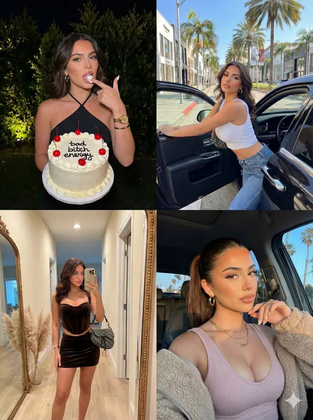 ภาพคอลลาจหญิงสาว 4 ช่อง สไตล์อินฟลูเอนเซอร์