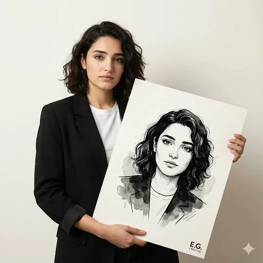 ภาพพอร์เทรตสตูดิโอระดับไฮเอนด์พร้อมโปสเตอร์ส่วนตัว 1