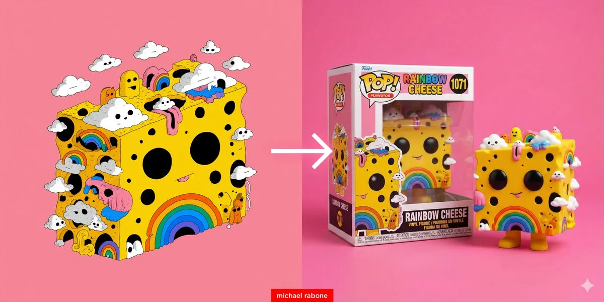 เปลี่ยนการ์ตูนเป็น Funko Pop 'เนยแข็งสายรุ้ง' 1