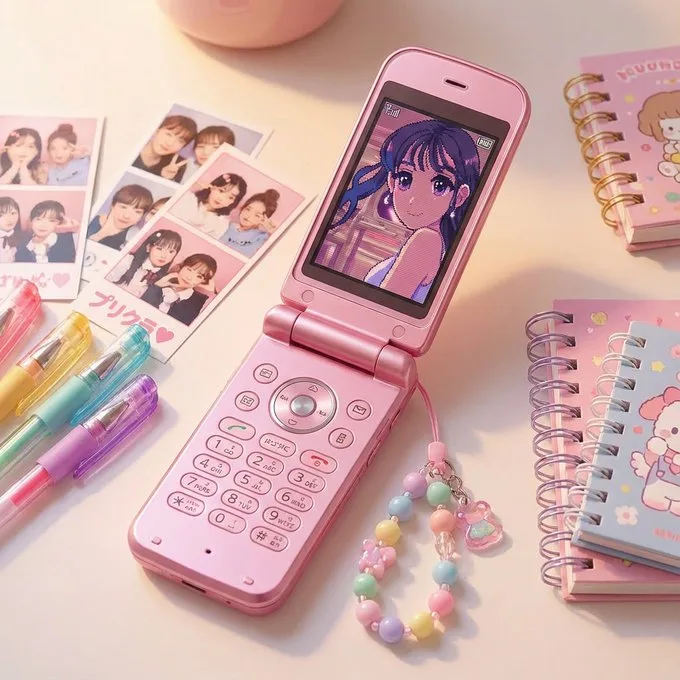 มือถือฝาพับยุค 2000s: สไตล์ญี่ปุ่น คาวาอี้ 1