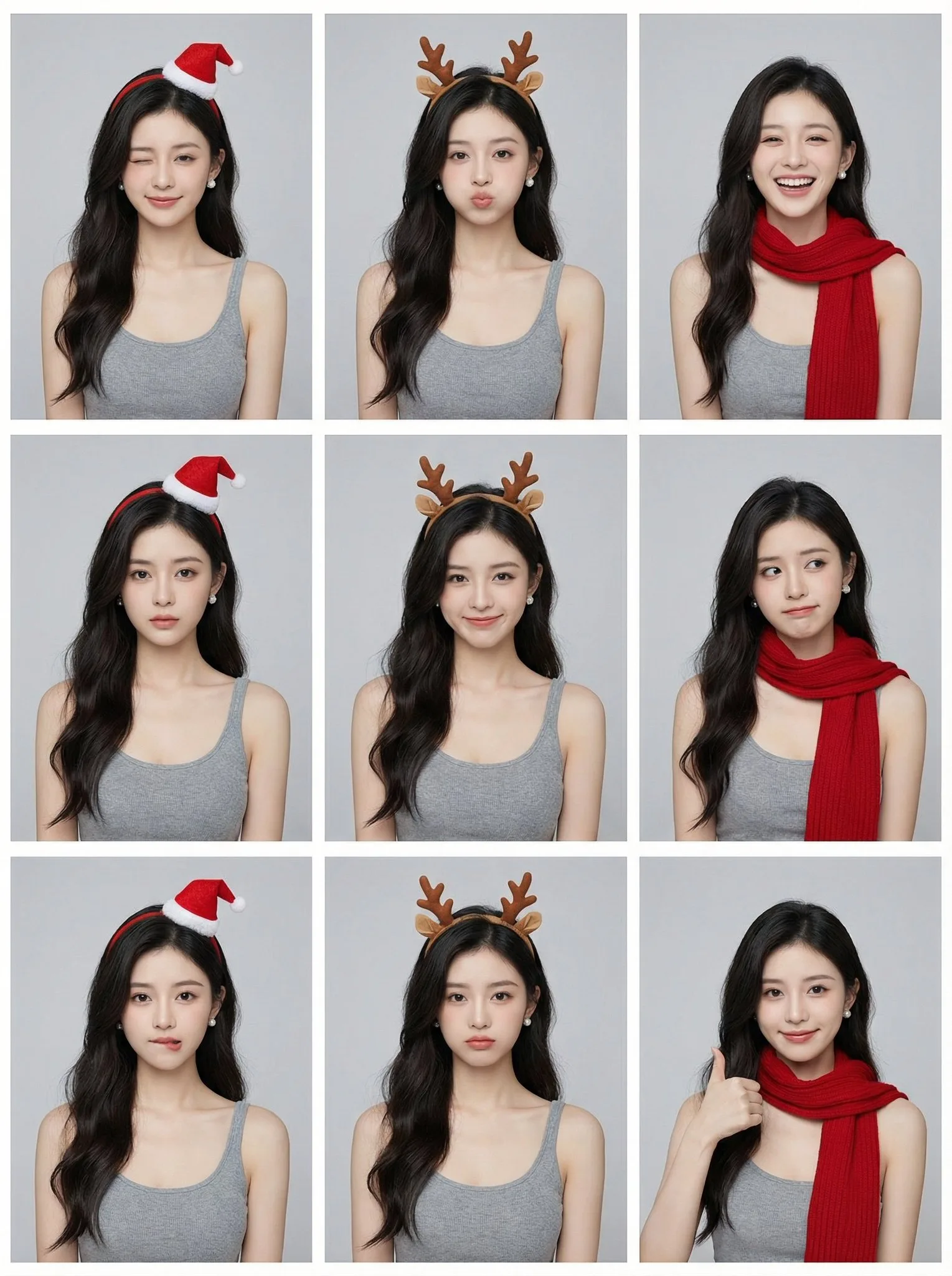 ภาพปะติด 9 ช่องสไตล์ K-pop Idol Photocard 1