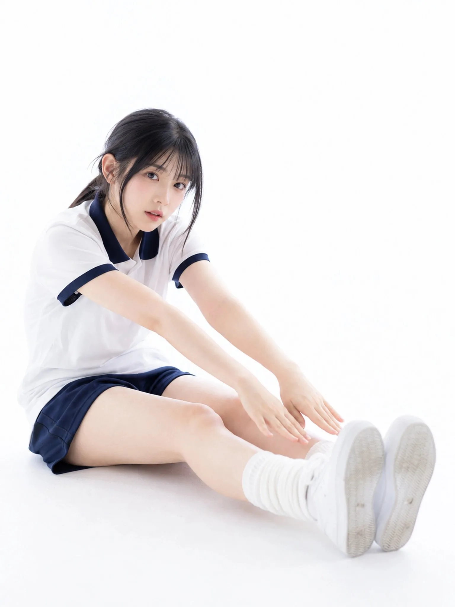 สาวนักกีฬาในสตูดิโอขาวสะอาด 1