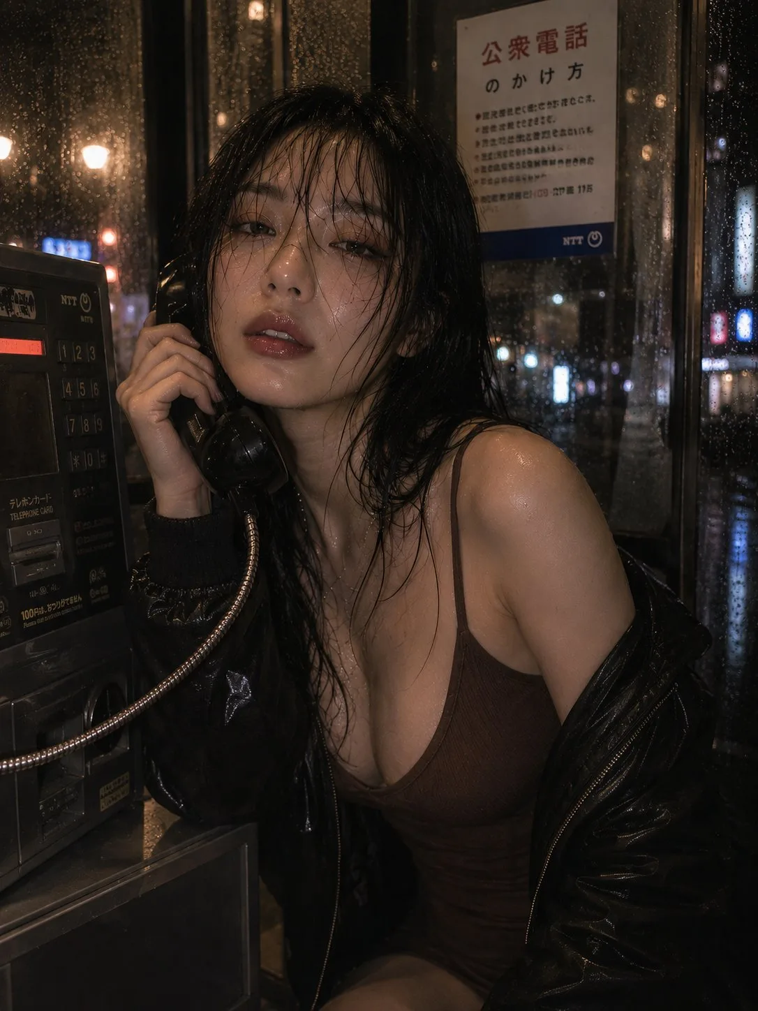 ภาพถ่ายส่วนตัว: คืนฝนพรำ ตู้โทรศัพท์ สไตล์ญี่ปุ่น 1