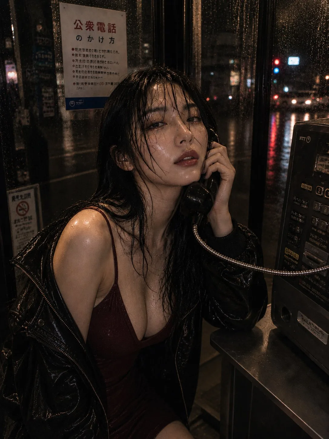 ภาพถ่ายส่วนตัว: คืนฝนพรำ ตู้โทรศัพท์ สไตล์ญี่ปุ่น 2