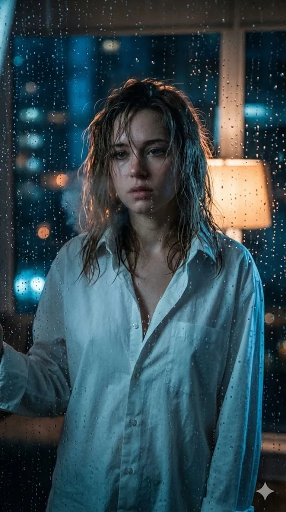 สาวเสื้อขาวกับแววตาหลังหน้าต่างฝนพรำ 1