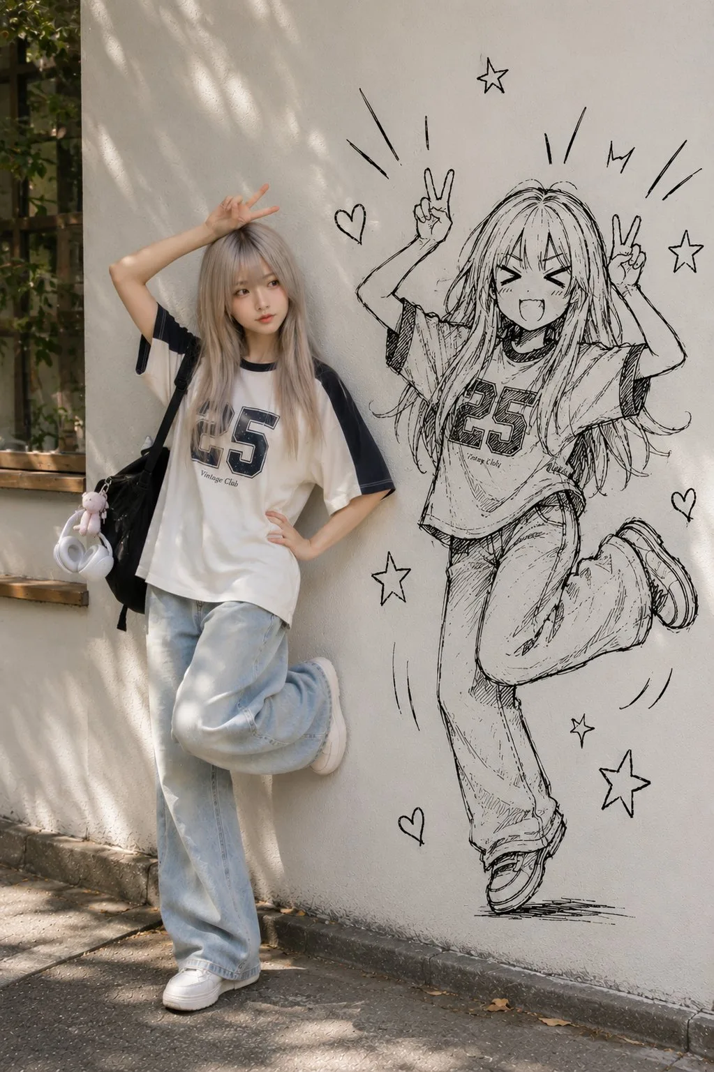 คนจริงกับฝาแฝดหมึก: ภาพวาดเส้นเต็มตัว 2